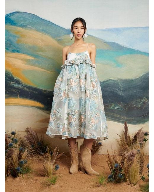 Sister Jane Dream Barn Flower Jacquard Dress in Blue | Lyst Sister Jane Dream Barn Flower Jacquard Dress in Blue | Lyst