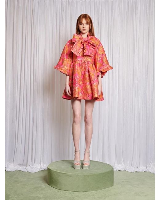 Sister Jane Zinnia Jacquard Mini Dress in Red | Lyst