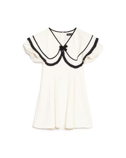 Sister Jane Natural Daffodil Collar Mini Dress