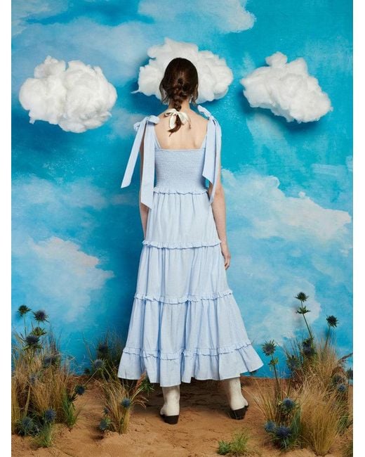 Sister Jane Blue Kansas Stripe Midi Dress