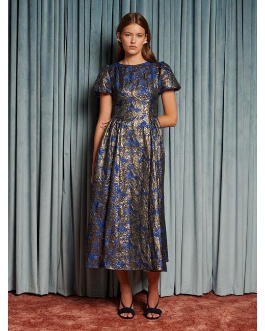 Sister Jane Gray Matinee Jacquard Midi Dress