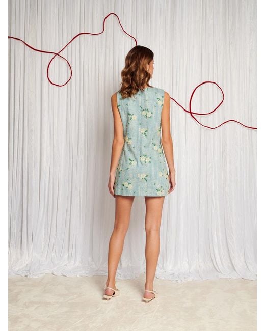 Sister Jane Dream Harmony Bead Denim Dress in Blue | Lyst