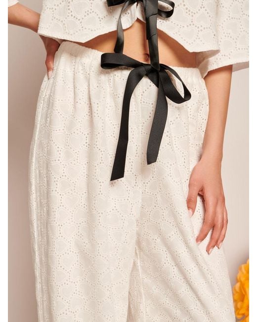 Sister Jane Orange Blanca Broderie Anglaise Trousers