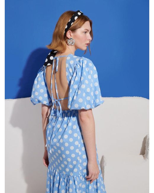 Sister Jane Blue Seaglass Spot Midi Dress