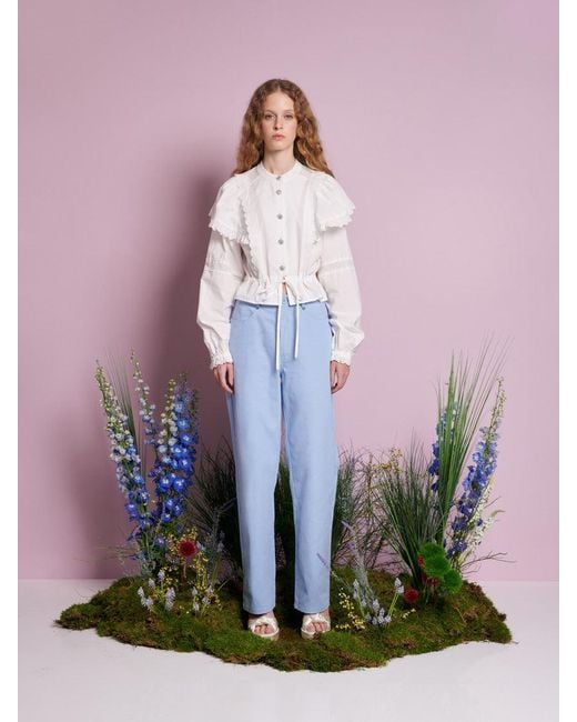 Sister Jane Blue Field Gem Trousers