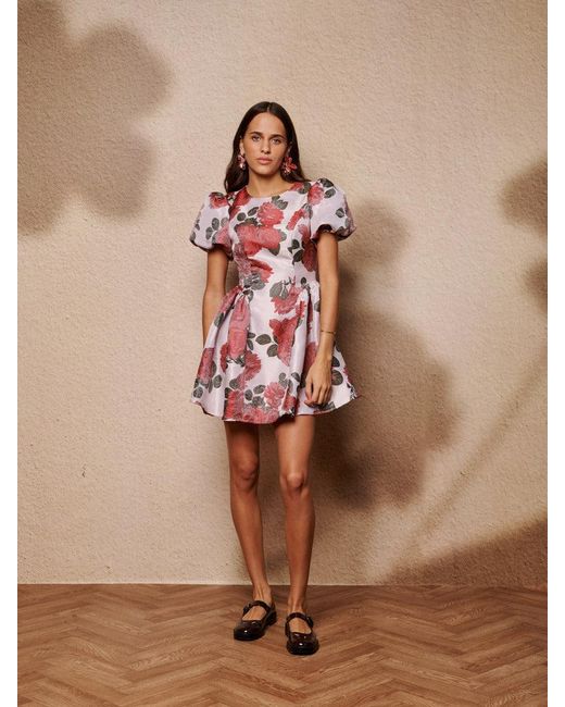 Sister Jane Brown Good Days Jacquard Mini Dress