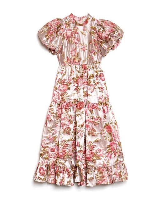 Sister Jane Pink Dream Almost Bloom Jacquard Maxi Dress