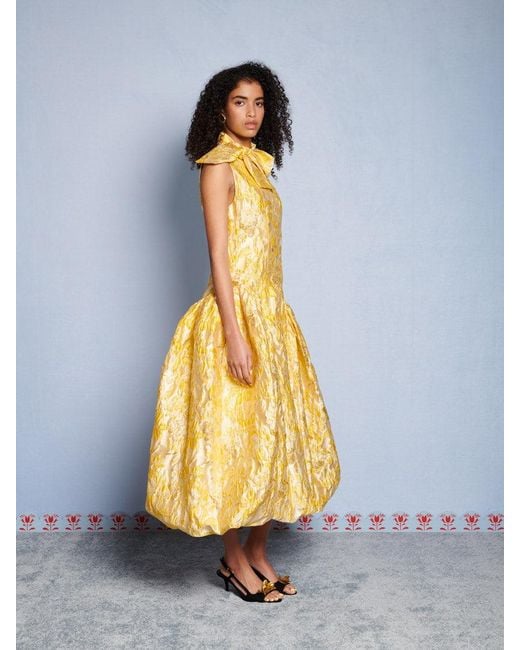 Sister Jane Multicolor Dream Ochre Jacquard Midi Dress