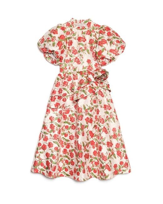 Sister Jane Natural Dream Giverny Jacquard Midi Dress