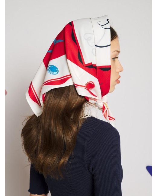 Sister Jane Blue Elodie Print Headscarf
