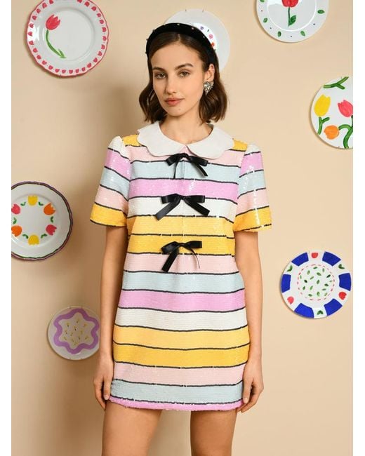 Sister Jane Multicolor Spectrum Sequin Mini Dress