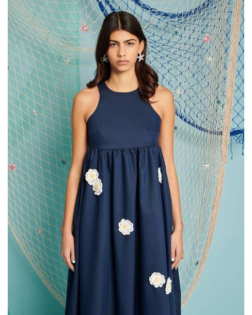Sister Jane Blue Dream River Flower Midi Dress