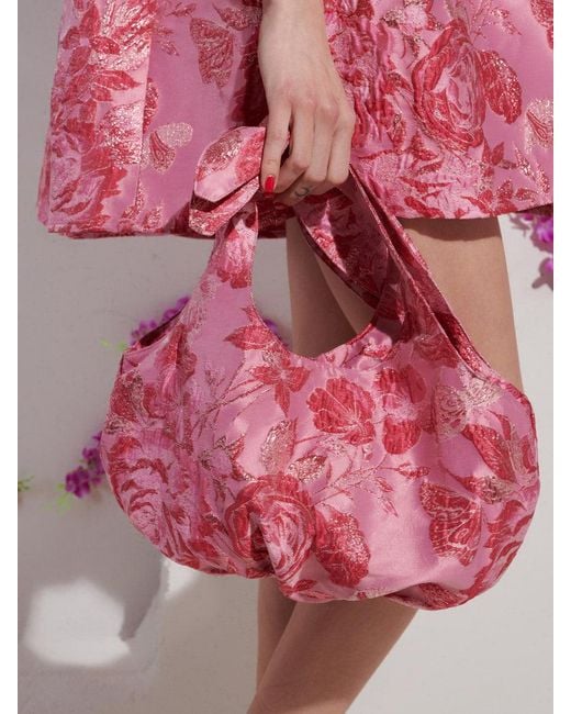 Sister Jane Pink Dream Elara Jacquard Bow Bag