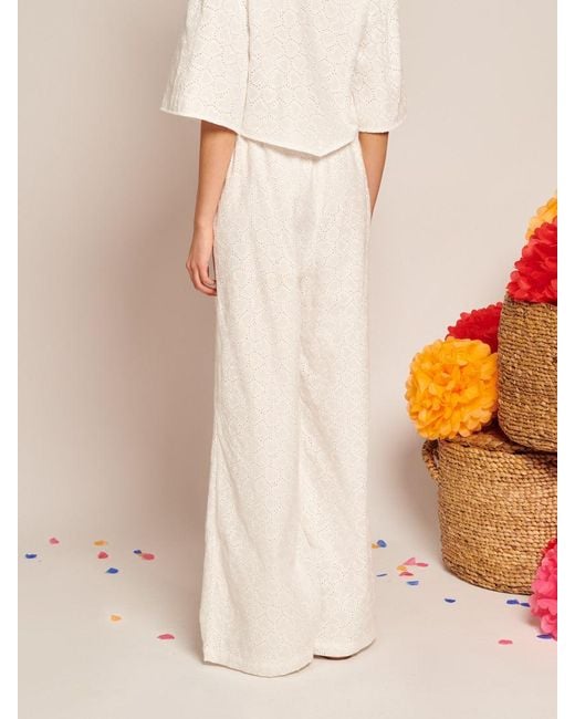 Sister Jane Orange Blanca Broderie Anglaise Trousers