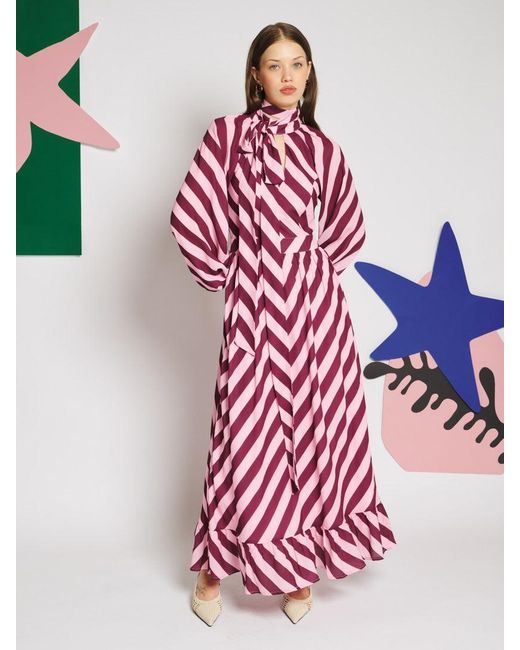 Sister Jane Pink Menton Stripe Maxi Dress