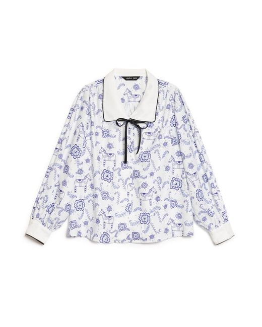 Sister Jane Multicolor Dala Print Blouse