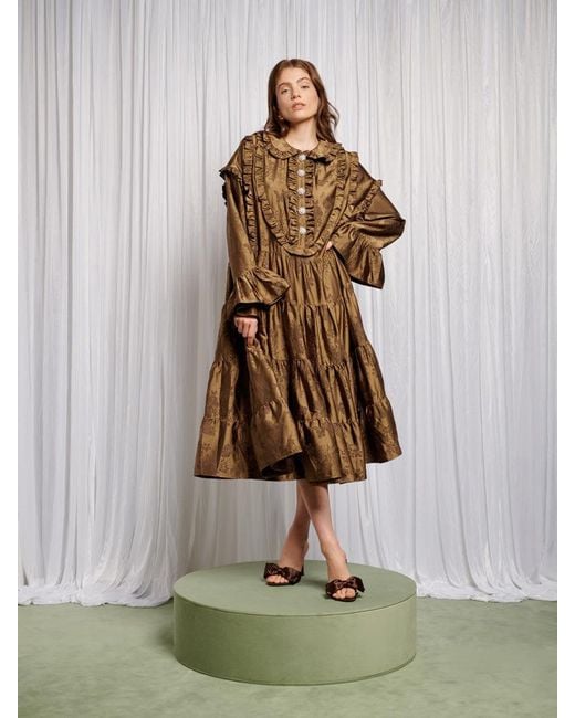 Sister Jane Multicolor Helen Bib Jacquard Midi Dress