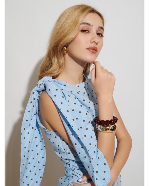 Sister Jane Blue Ghospell Farah Polka Dot Top