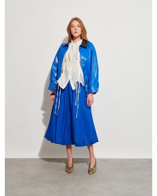 Sister Jane Blue Ghospell Hala Faux Leather Jacket