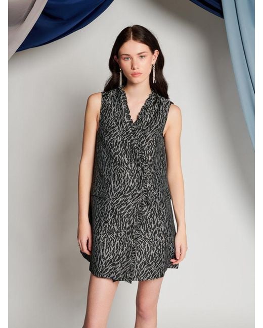 Sister Jane Gray Ghospell Jocelyn Wrap Mini Dress