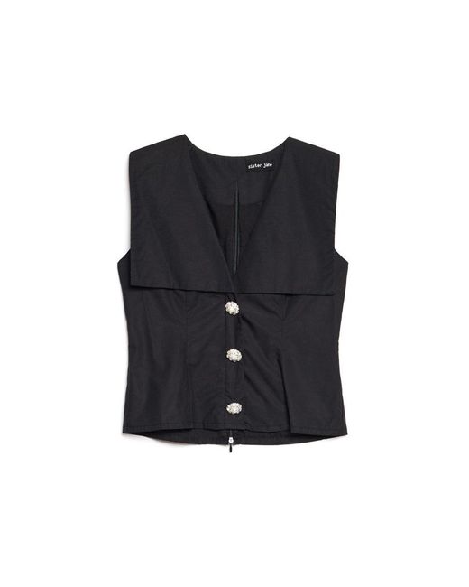 Sister Jane Blue Birdie Collared Vest