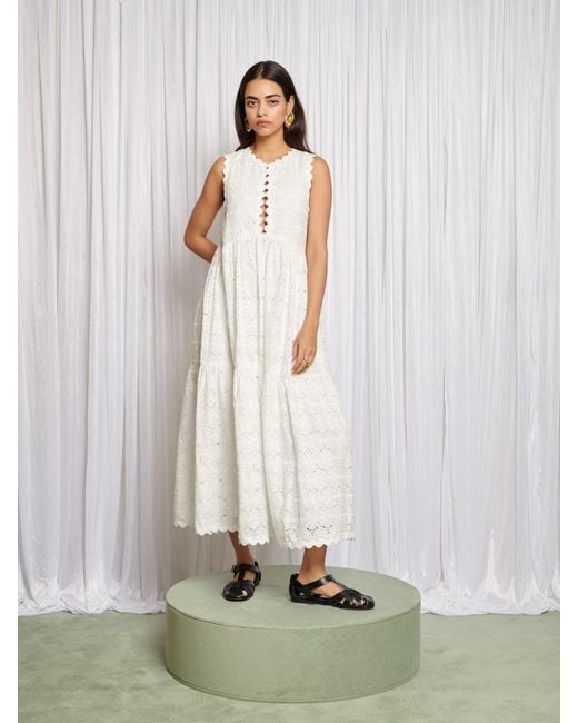 Sister Jane White Dandelion Days Midi Dress