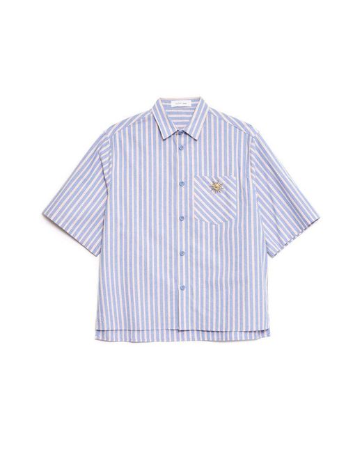 Sister Jane Blue Verano Boxy Striped Shirt