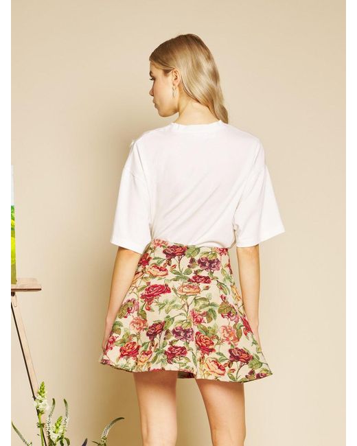 Sister Jane Multicolor Petunia Tapestry Mini Skirt