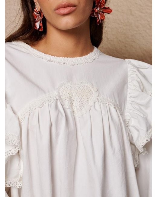 Sister Jane White Sol Seeker Ruffle Mini Dress