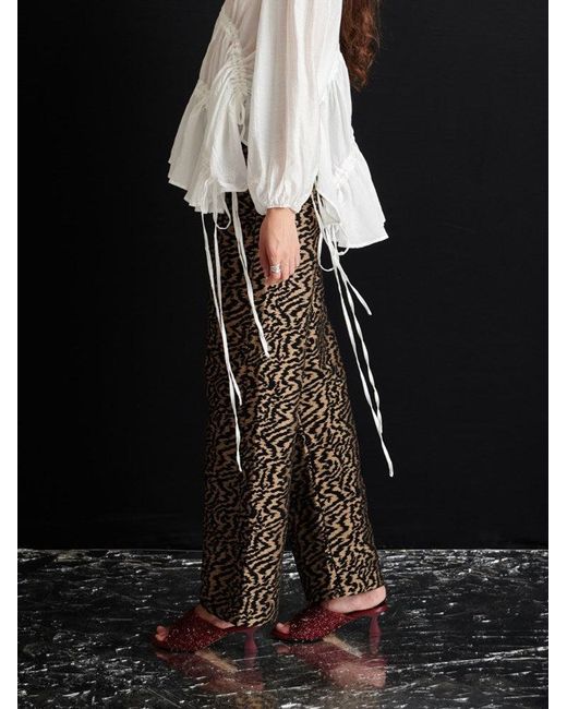 Sister Jane Black Ghospell Phoebe Jacquard Trousers