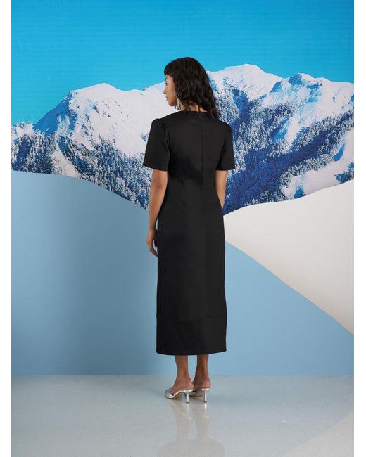 Sister Jane Blue Ghospell Anya Seamed Midi Dress