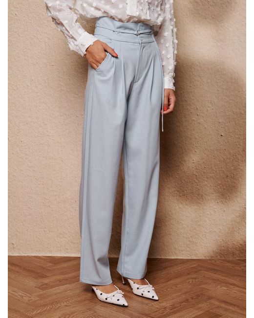 Sister Jane Blue Evander High Waisted Trousers