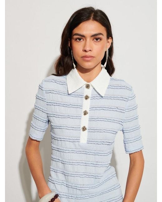 Sister Jane White Ghospell Noa Stretch Top