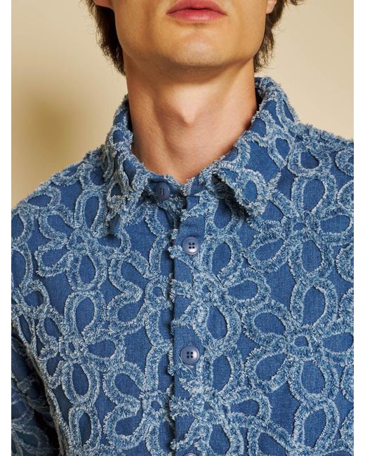 Sister Jane Blue Manon Fleur Denim Shirt