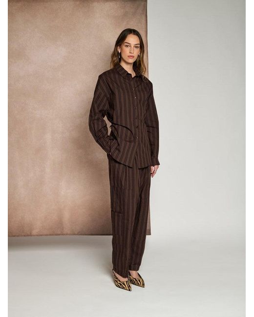 Sister Jane Brown Ghospell Ximena Striped Shirt