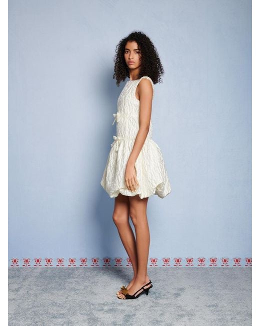 Sister Jane White Dream Vitsippa Jacquard Bubble Dress