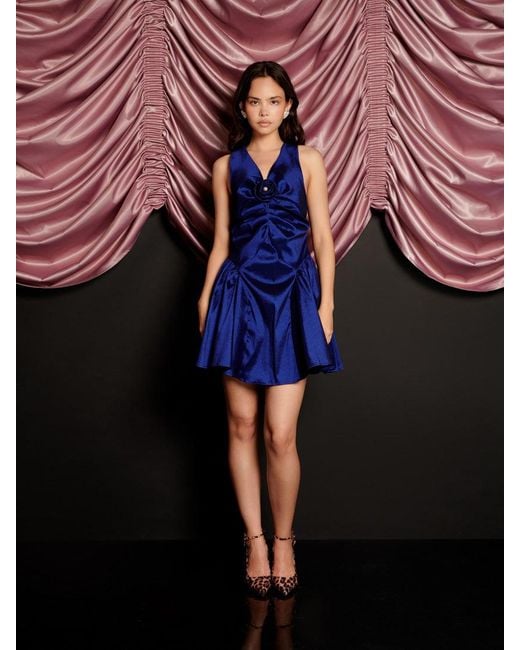 Sister Jane Black Marylin Taffeta Mini Dress