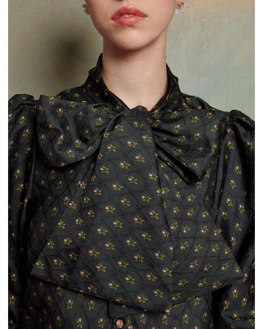 Sister Jane Green Ballad Jacquard Bow Dress