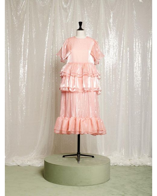 Sister Jane Pink Reverie Ruffle Midi Dress