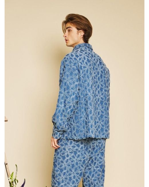 Sister Jane Blue Manon Fleur Denim Shirt