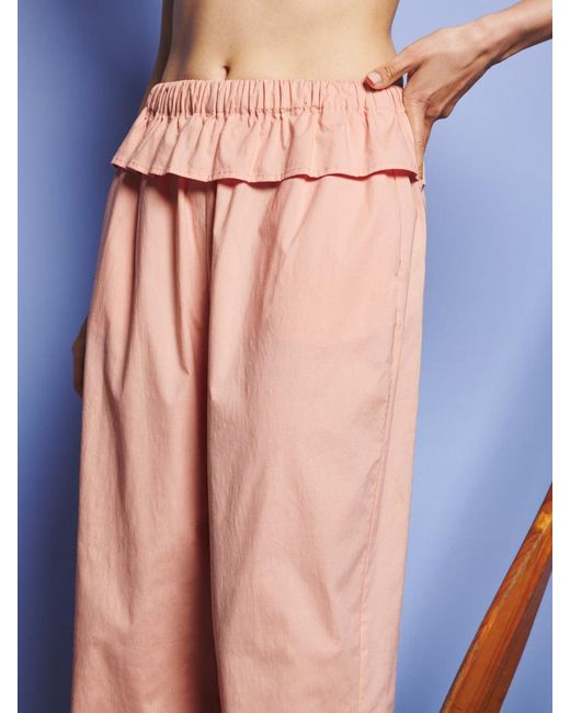 Sister Jane Orange Sunrise Ruffle Waist Trousers