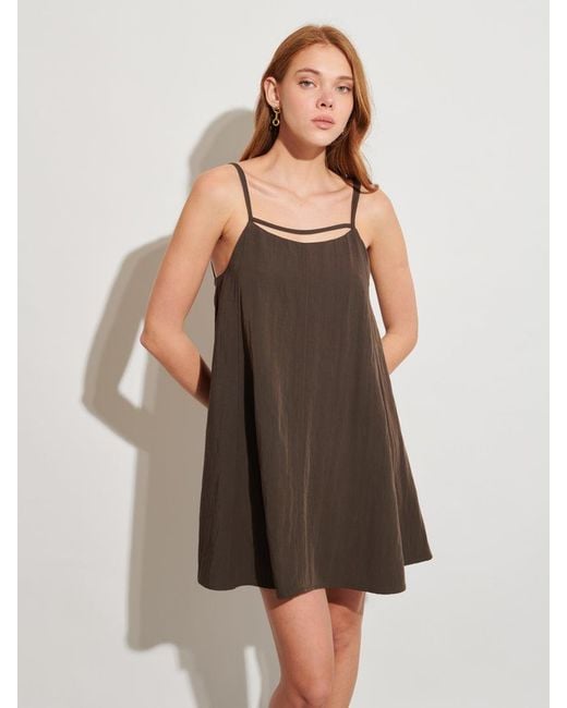 Sister Jane Brown Ghospell Roxy Cami Mini Dress