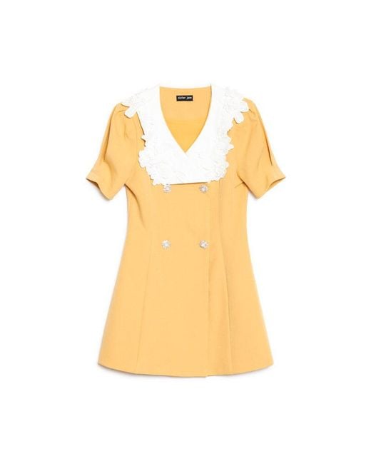 Sister Jane Natural Jewel Canvas Mini Dress