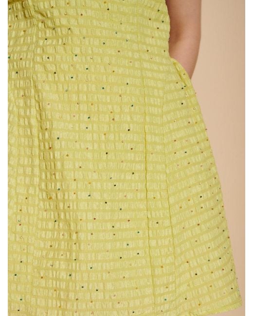 Sister Jane Yellow Ronja Bead Mini Dress