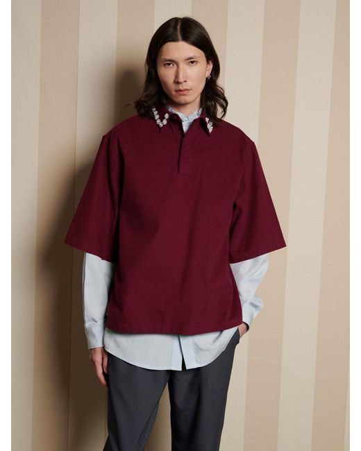 Sister Jane Red Joseph Gem Boxy Shirt