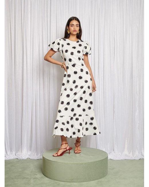 Sister Jane White Spot Palette Midi Dress