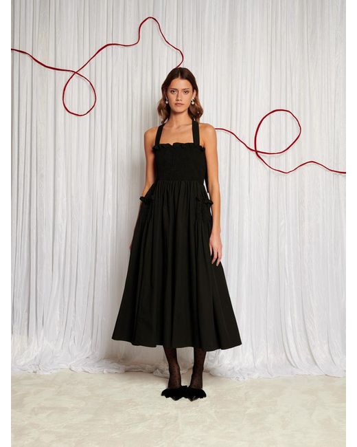 Sister Jane White Dream Heartstrings Cross Straps Midi Dress