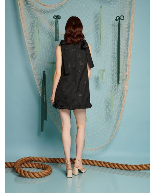 Sister Jane Bateau Bow Mini Dress in Green | Lyst