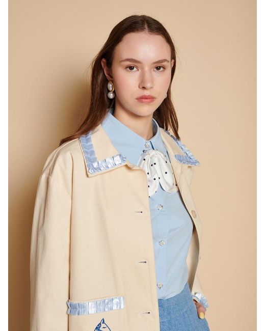 Sister Jane Blue Larsson Applique Jacket