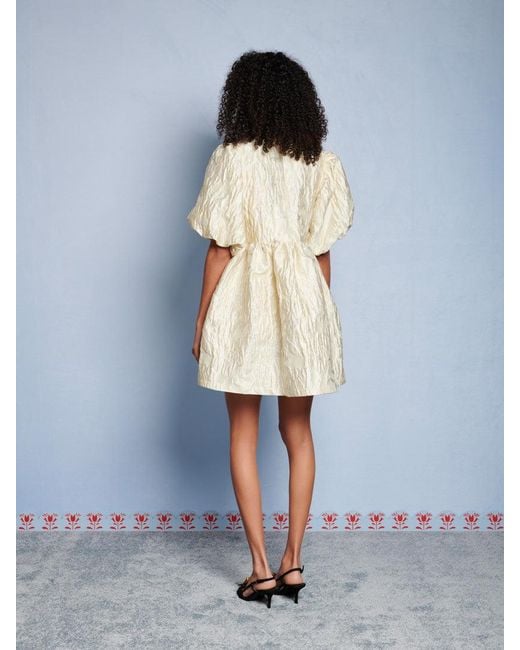 Sister Jane Natural Dream Chalk Jacquard Mini Dress